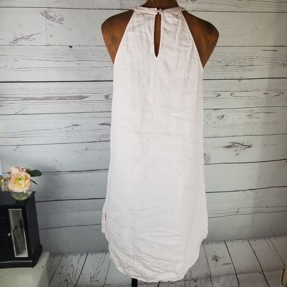 St. Tropez Pink Sleeveless Dress 100% linen Small - Picture 3 of 5